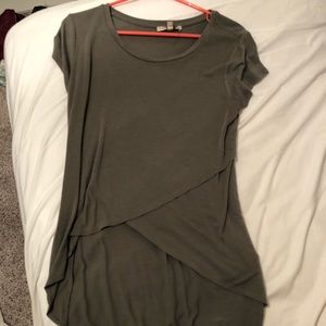 Express Olive High-low Top